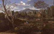 Nicolas Poussin Landscape with Three Men (mk08) oil painting reproduction